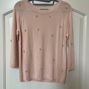 Philosophy Light Pink Embellished Sweater